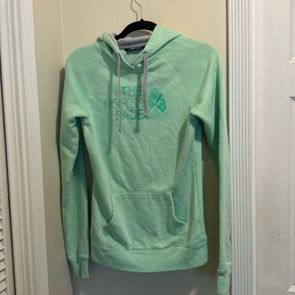 The North Face Half Dome Sea foam green hooded sweatshirt small